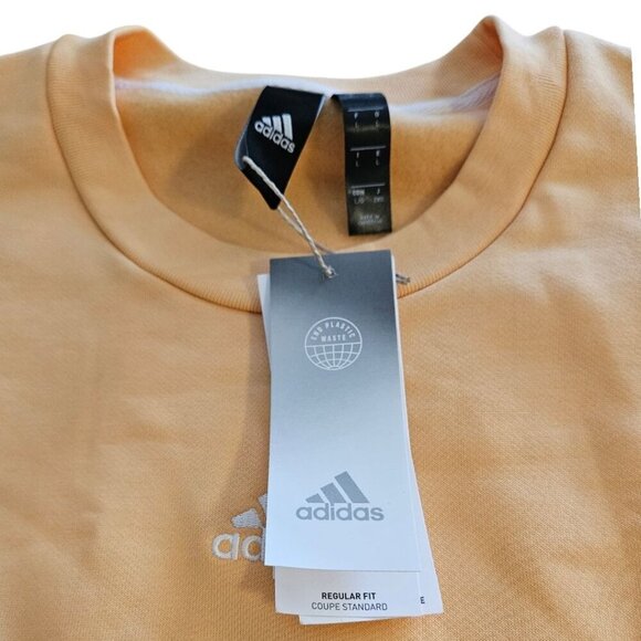 NWT Mens Adidas Internal Crew Pullover Sweatshirt SZ L Pulse Amber - Picture 4 of 10